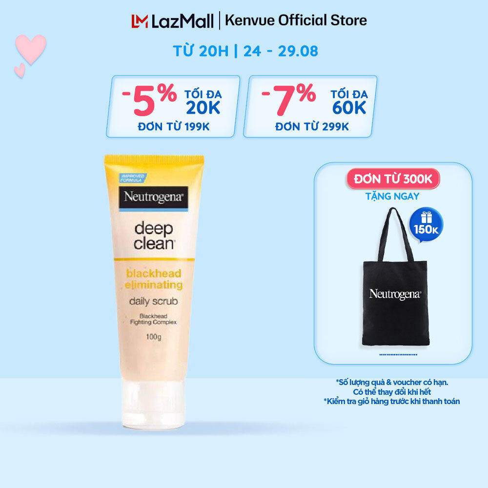 Sữa rửa mặt Neutrogena Blackhead Eliminating Scrub ngừa mụn đầu đen 100g