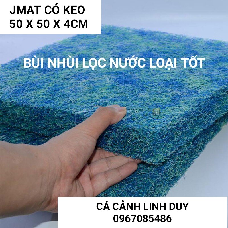 TẤM JMAT CÓ KEO ( 50 x 50 x 4cm ) BÙI NHÙI LỌC NƯỚC LOẠI TỐT