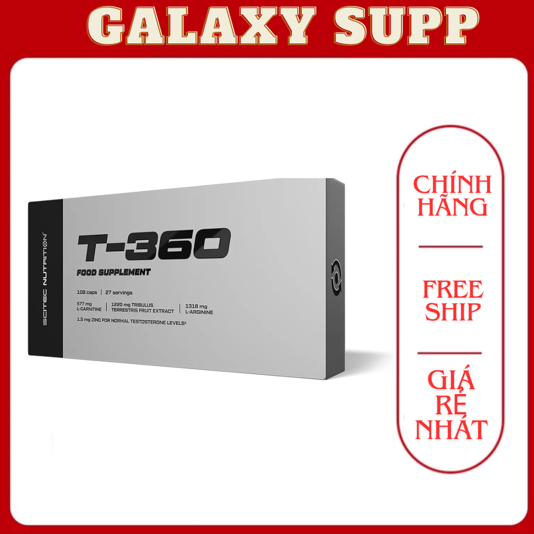 Scitec t360 tăng cơ bắp tăng testosterone 108 viên