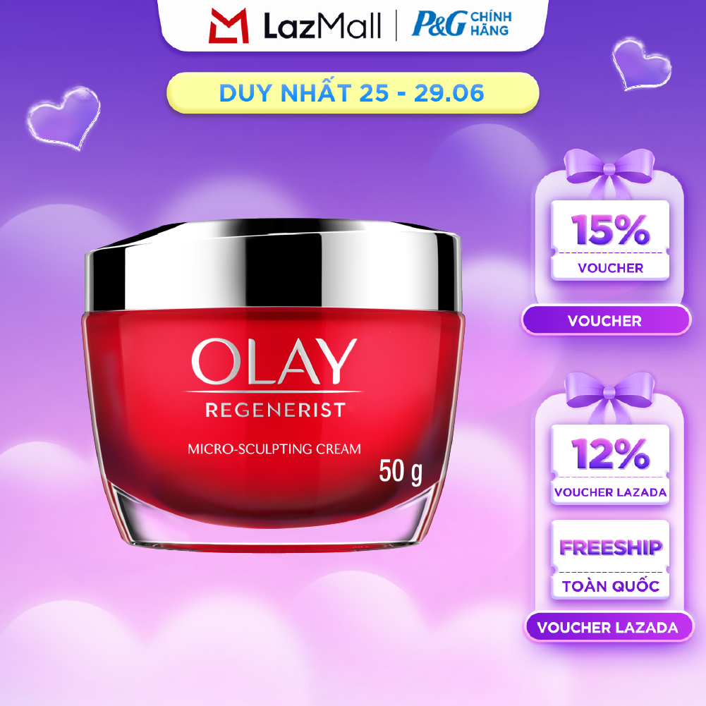 Kem Dưỡng Ban Ngày OLAY REGENERIST Căng Mướt, Sáng Khỏe  Phục Hồi Dấu Hiệu Lão Hóa Hũ 50G