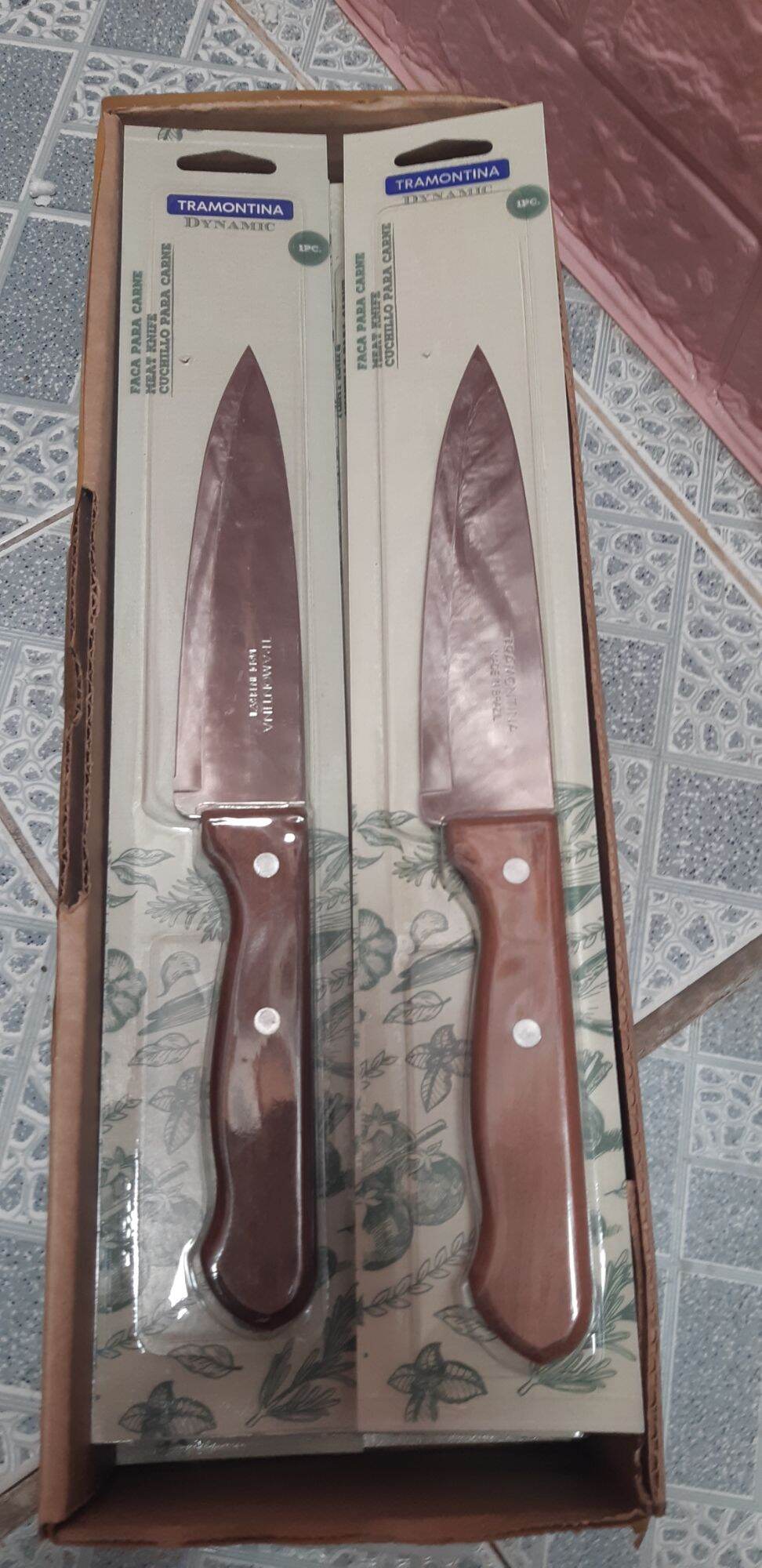 Dao bếp tramontina cán gỗ 28x4cm.