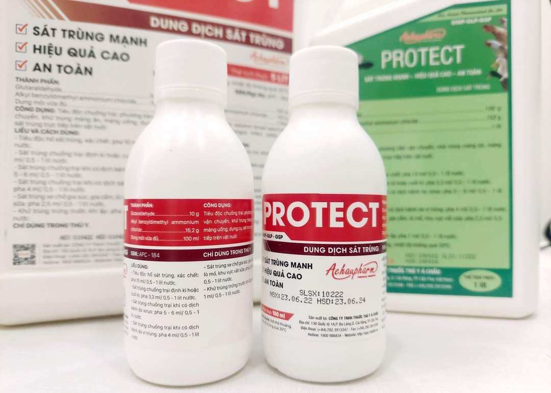 Protect sát trùng chuồng trại tiêu diệt vi khuẩn, virus, nấm