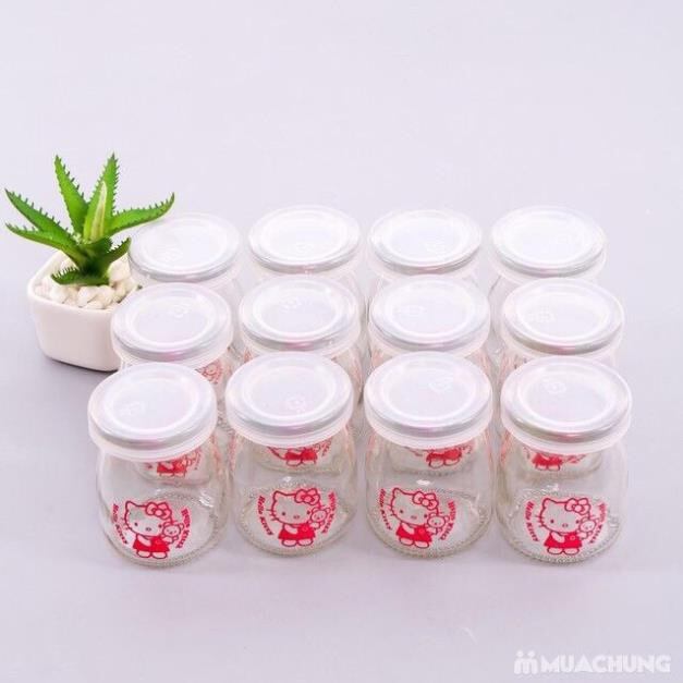 bộ 10hũ sữa chua béo thủy tinh 200ml