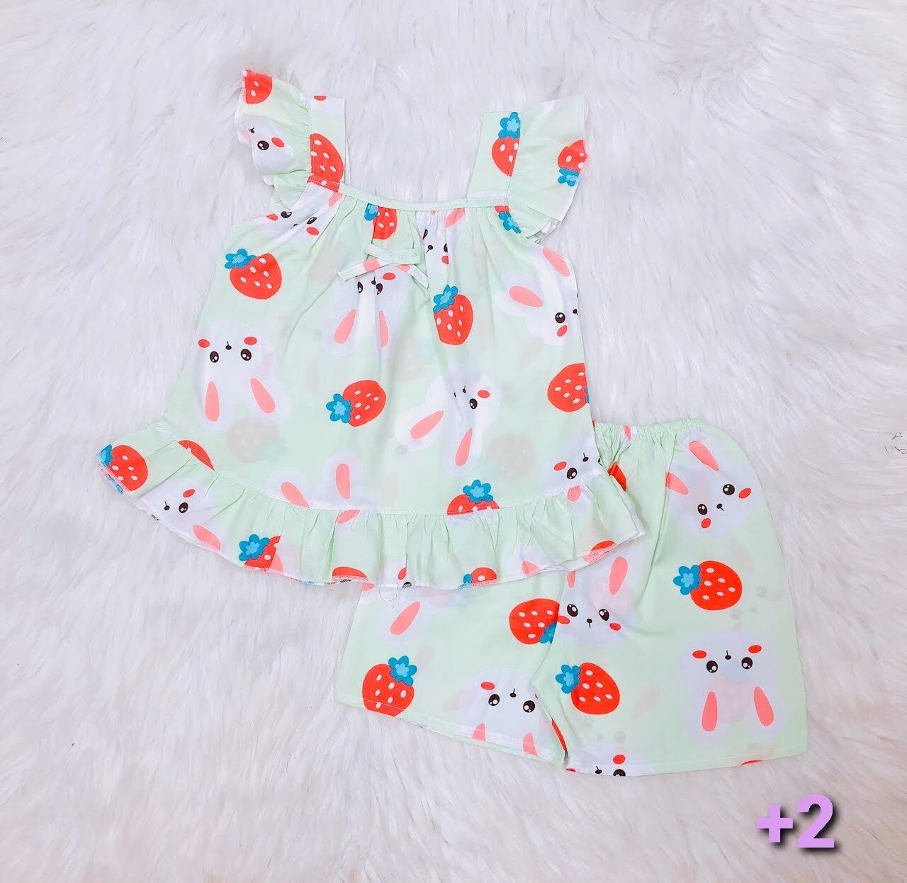 Đồ bộ bé gái chất tole lanh mềm mịn mát size 6 giao màu ngẫu nhiên
