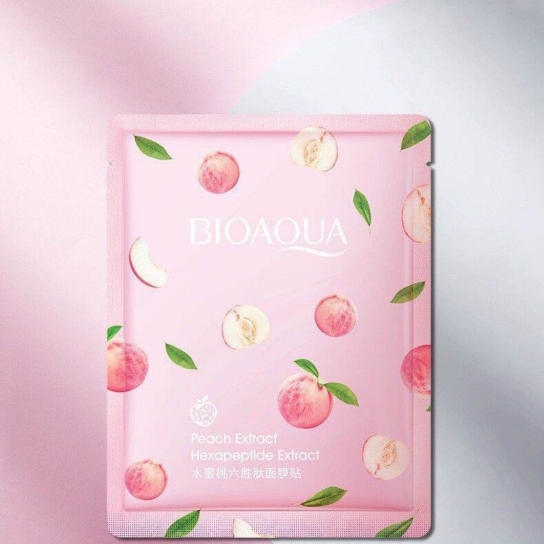 🍑🍑Mặt Nạ Giấy Trái Đào Peach Extract Hexacpeptid Extract: - Thương Hiệu: Bioaqua - Quy Cách: 25Ml/Gói 1 Mask 1 Gói 🍑Mặt Nạ Trái Đào Bioaqua Cấp Nước Dưỡng Ẩm Cho Da Cải Thiện Làn Da Khô Ráp Thay Bằng Làn Da Căng Bón