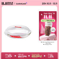 LLG885 - Hộp thủy tinh bảo quản thực phẩm LocknLock chịu nhiệt hình tròn, nắp chống tràn 4 cạnh