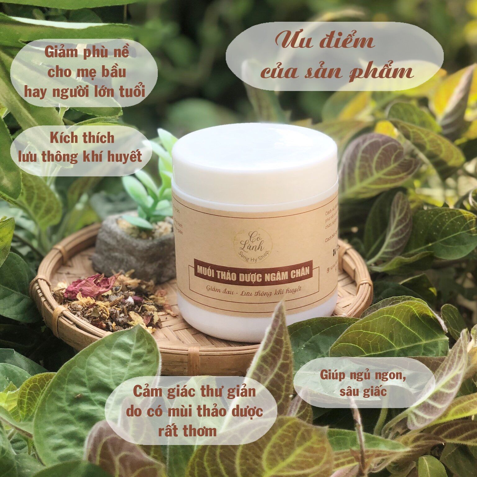 Muối ngâm chân thảo dược Cỏ Lành 400G