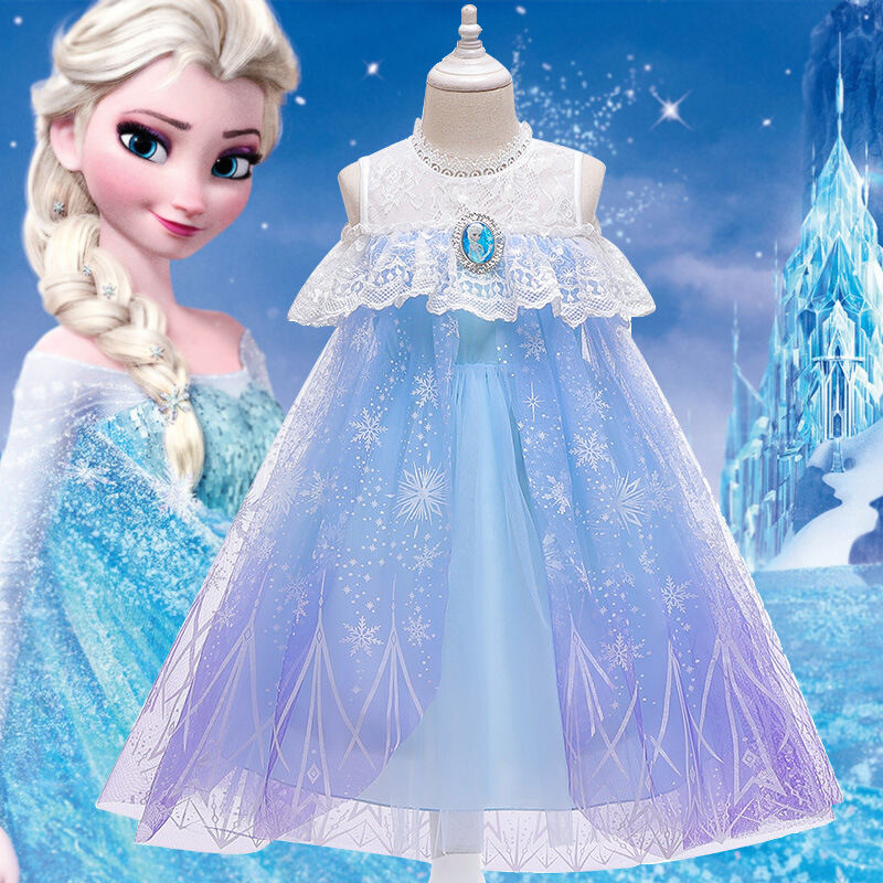 Váy công chúa Elsa Màu xanh ngọc  bộ sưu tập váy Elsa mới nhất