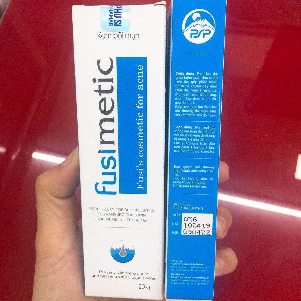 [HCM]Combo kem bôi mụn và sữa rửa mặt Fusimetic