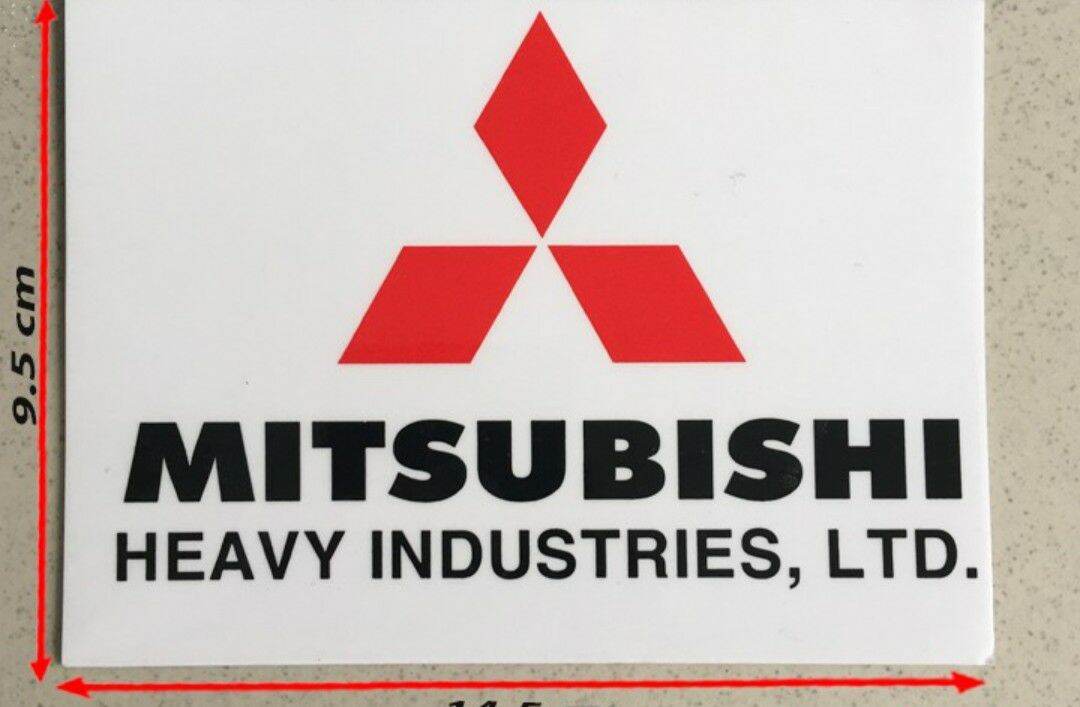 tem đuôi thương hiệu Mitsubishi vuông
