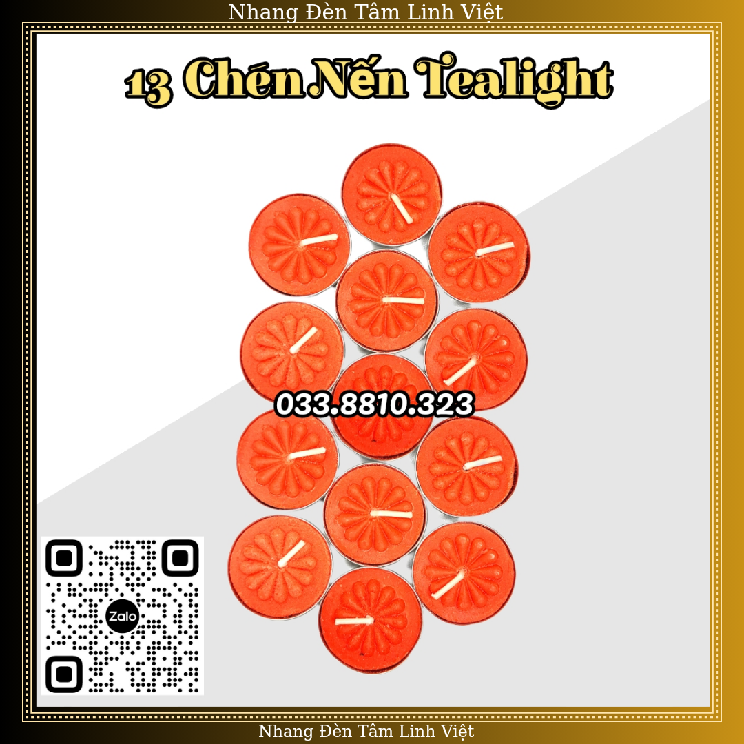 14 Chén Nến tealight viên Cháy 2 Giờ Trang Trí Mâm Cúng
