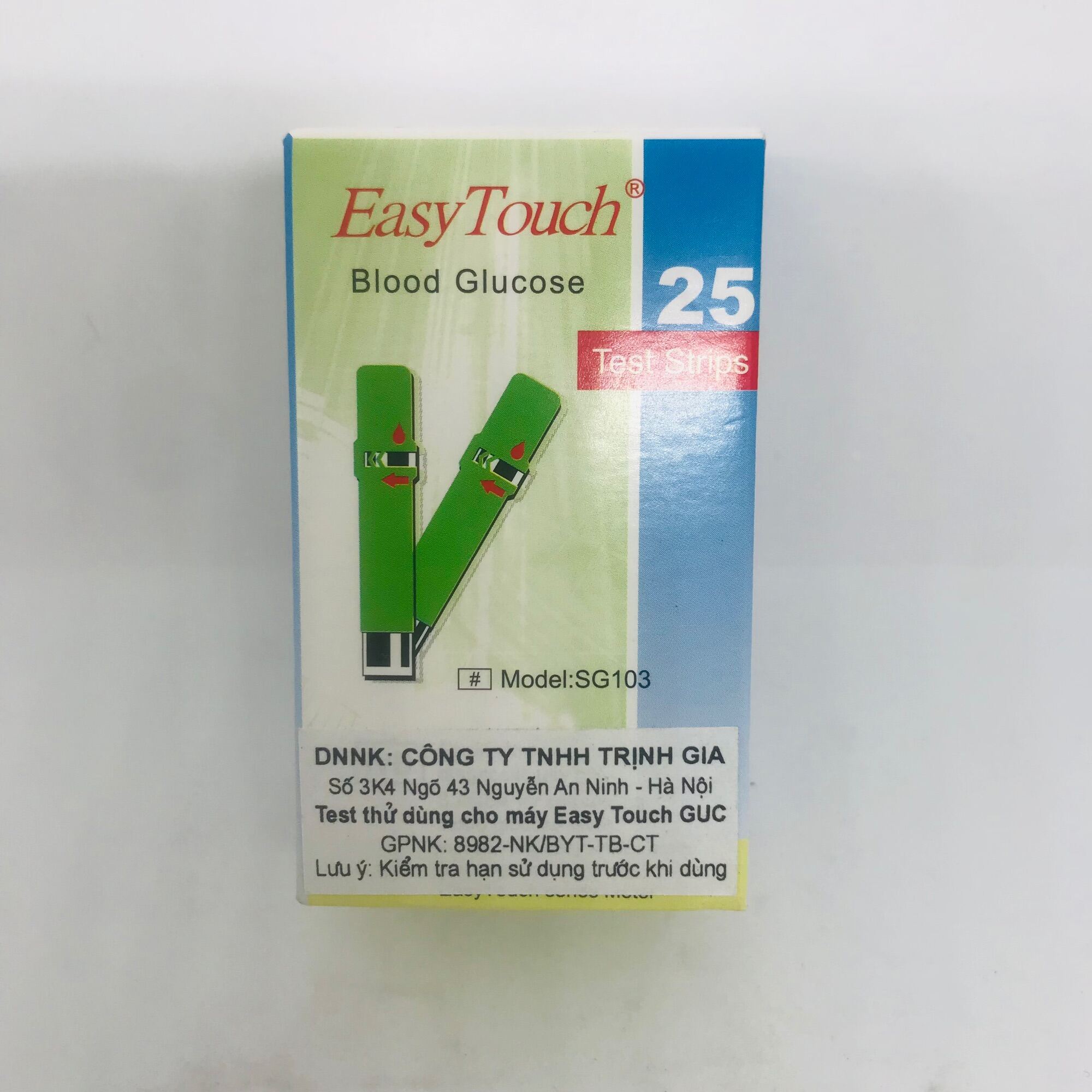 Que thử đường huyết Easy Touch 25 que hộp