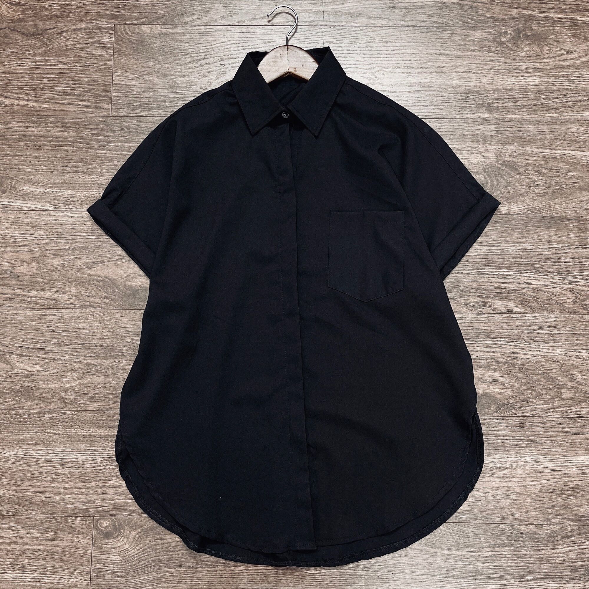 Vải Mát - Sơ Mi Đen Nữ Đủ Size Big Size - đủ size
