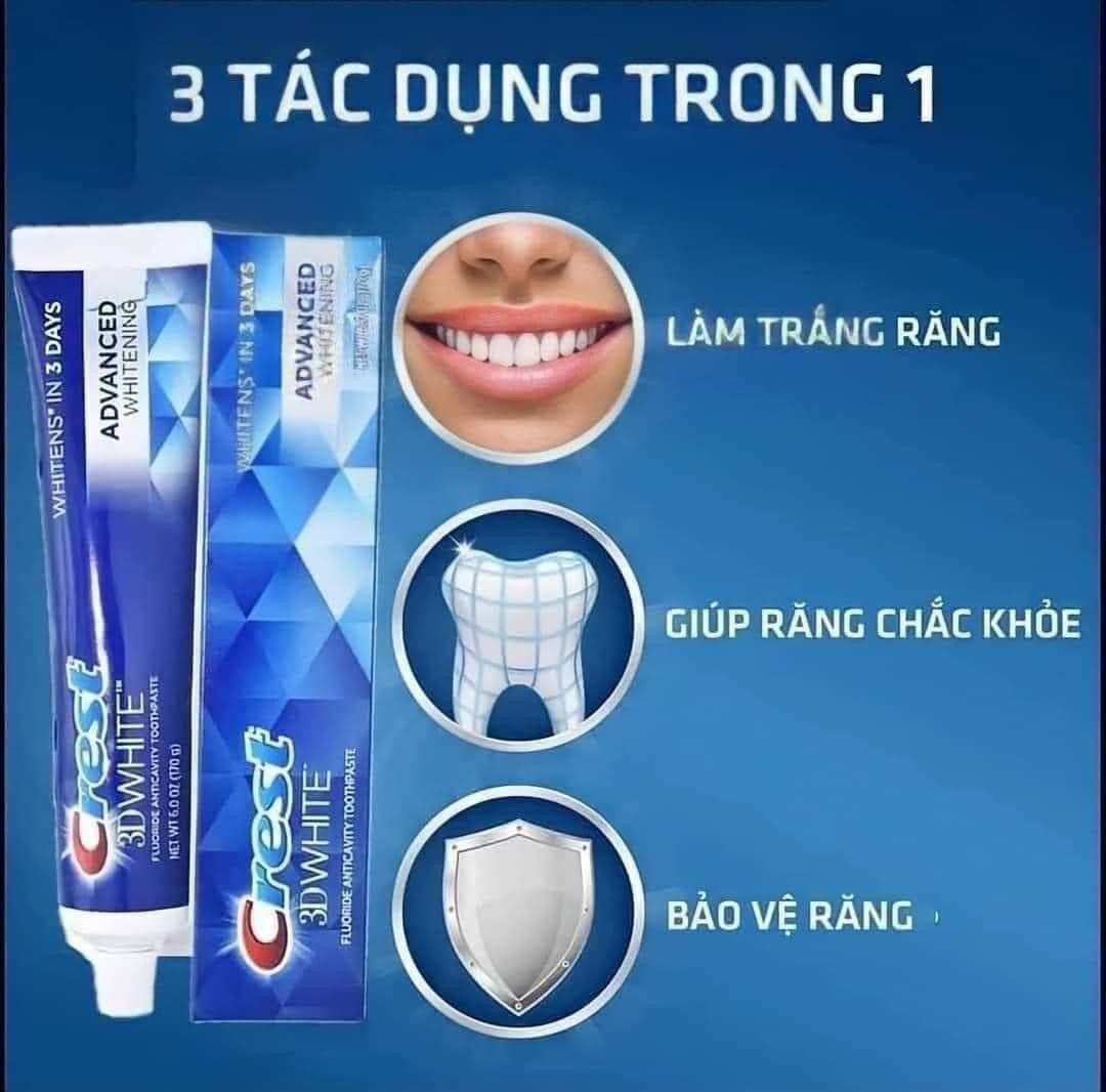 Kem đánh răng date 2024 Crest 3D White [Bao bì mới] - EDS Hàng Mỹ