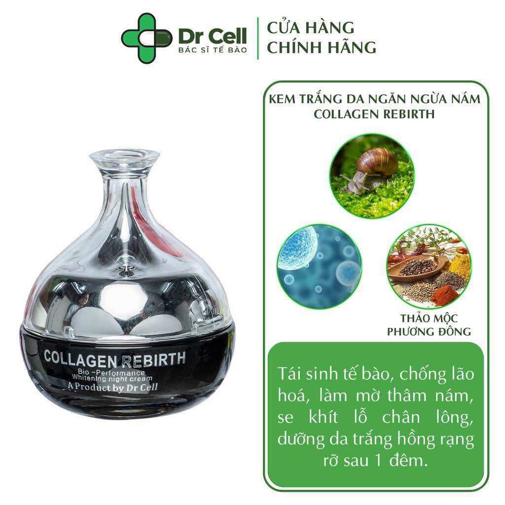 Kem đêm Collagen Rebirth giảm nếp nhăn, mờ thâm xạm, phục hồi và tái tạo da Dr Cell