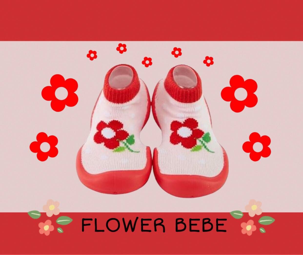 Giày tập đi cho bé cưng Ggomoosin - Flower bebe