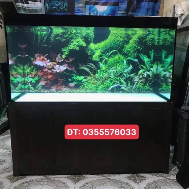 Tranh 3D dán bể cá - mẫu cây thủy sinh xanh mát cực nét, cực đẹp tạo điểm nhấn cho hồ, tranh có keo sẵn trên bề mặt, có thể làm theo KT yêu cầu (mã AQB17-309)