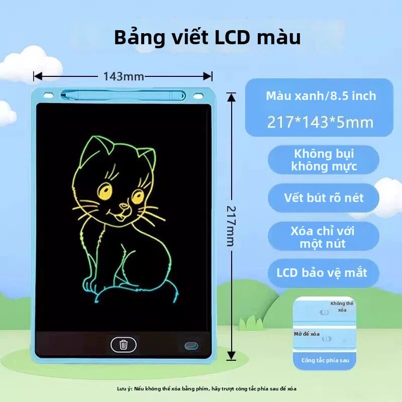 XIONGBUFAN | Bảng Viết Điện Tử Xóa Một Nút Cho Bé