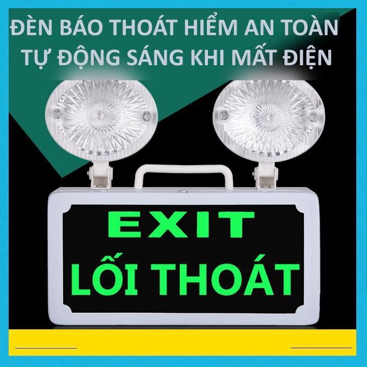 Đèn báo chiếu sáng thoát hiểm sự cố an toàn, đèn sự cố khẩn cấp chiếu sáng kết hợp biển chỉ dẫn thoát hiểm exit