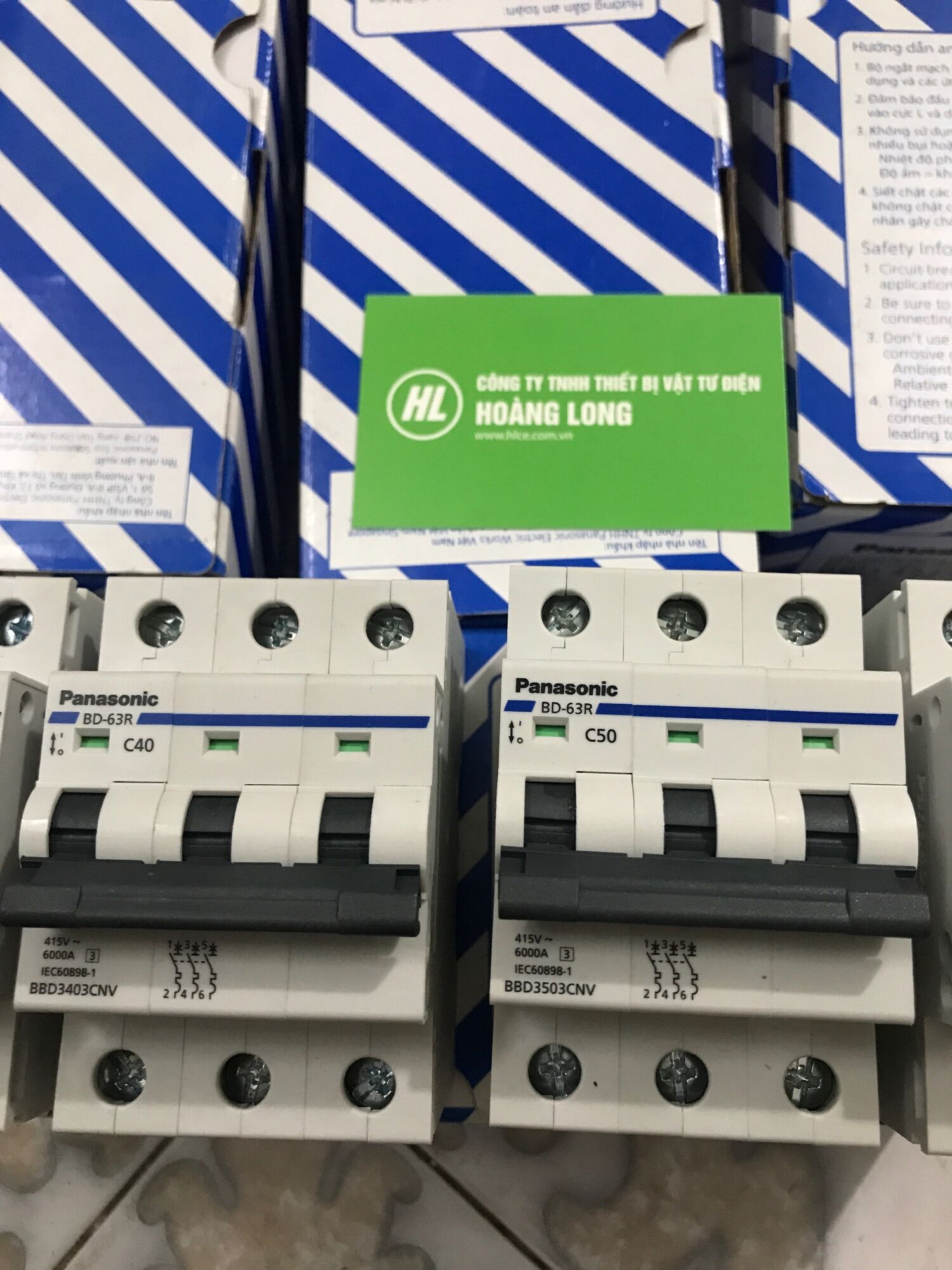 Panasonic - cầu dao aptomat mcb cb 3p 3 pha 3 tép 20a 25a 32a 40a 50a 63a panasonic