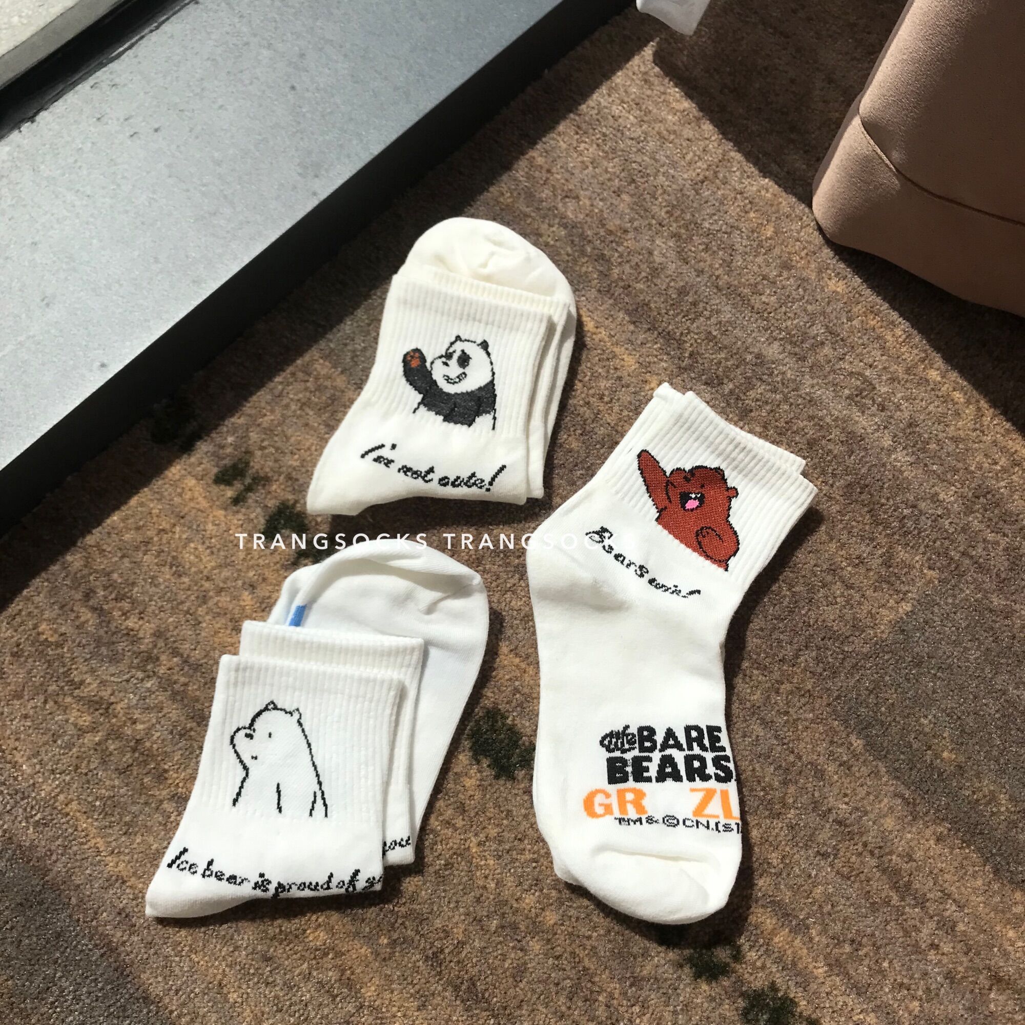 Tất cao cổ “WE BARE BEARS” - ảnh thật