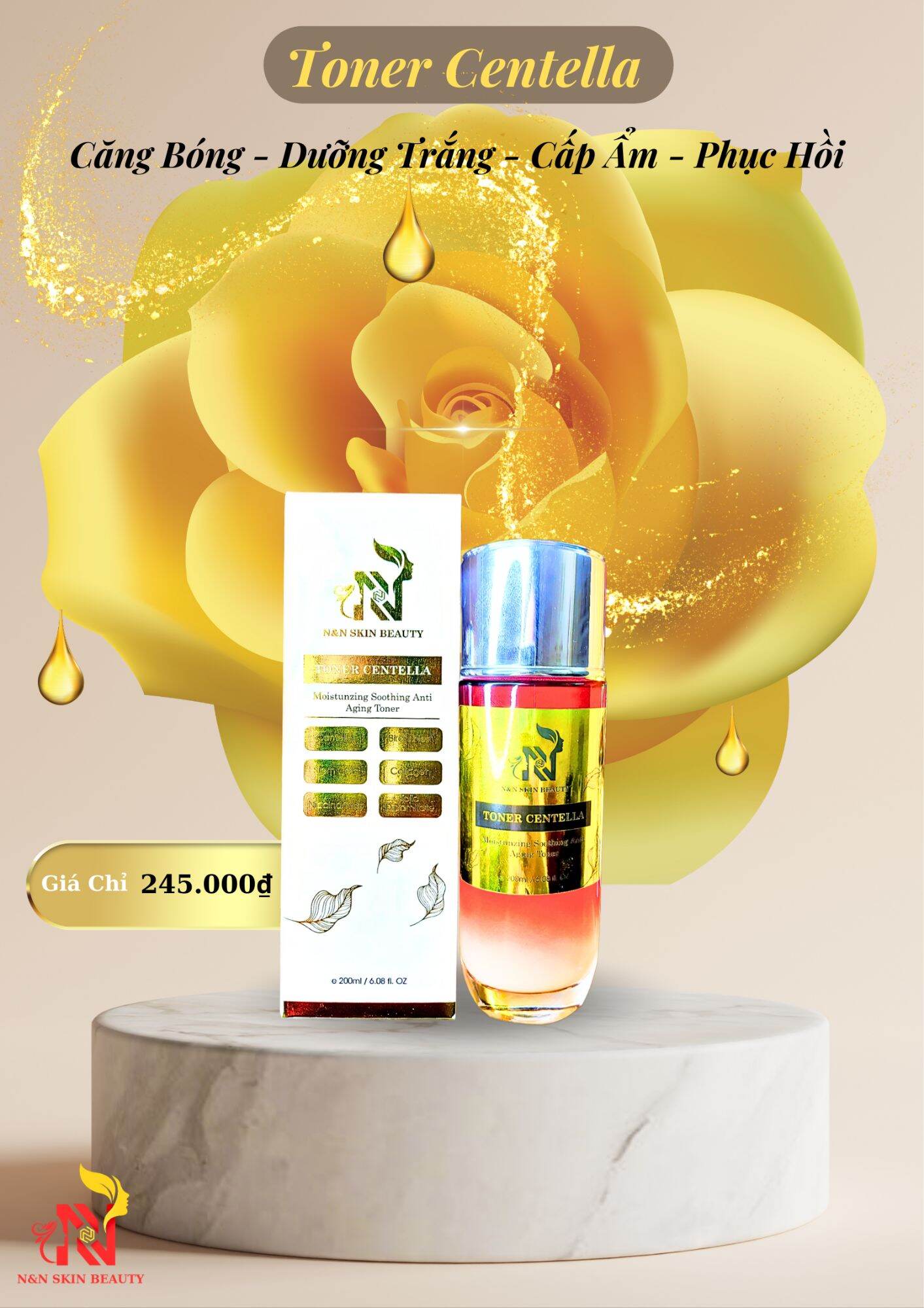 TONER CENTELLA DƯỠNG TRẮNG CĂNG BÓNG DA