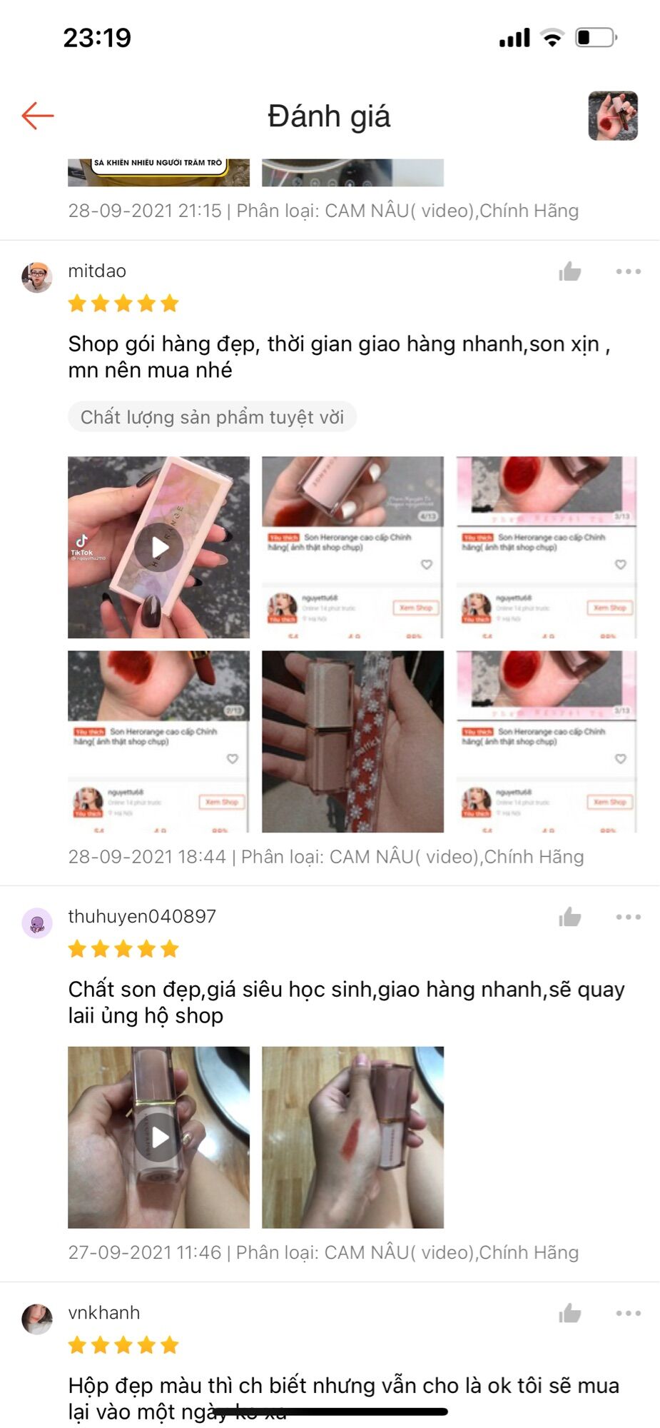 Son Herorange cao cấp Chính hãng( ảnh thật shop chụp)
