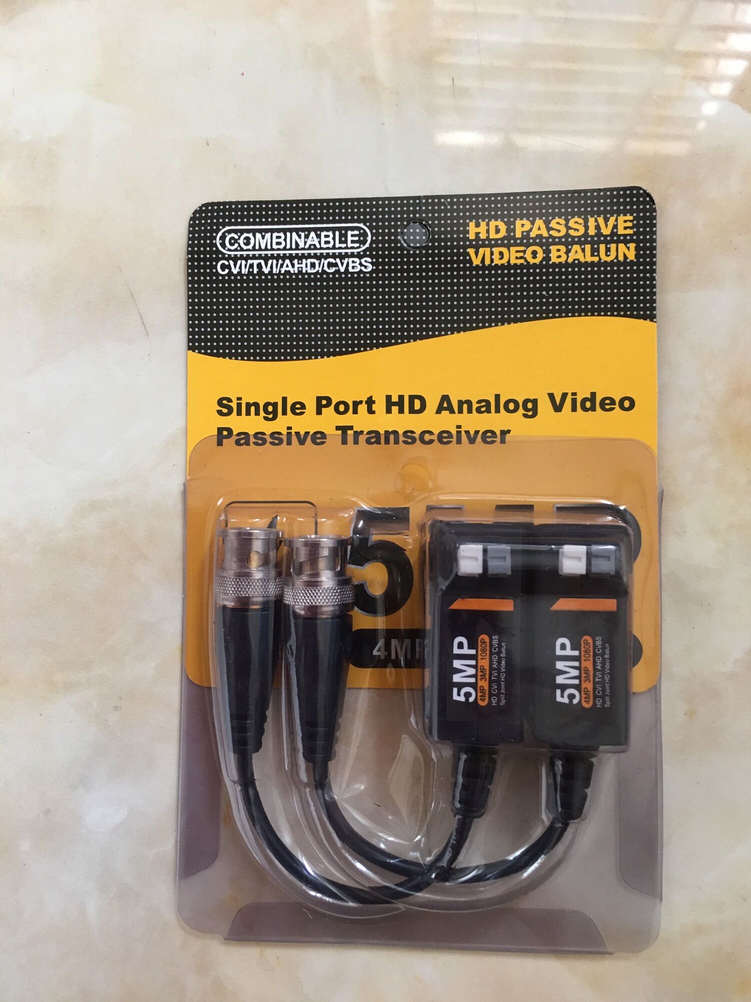 VIDEO BALUN 5M VÀNG - CHUYỀN DÂY 2 LÕI SANG BNC
