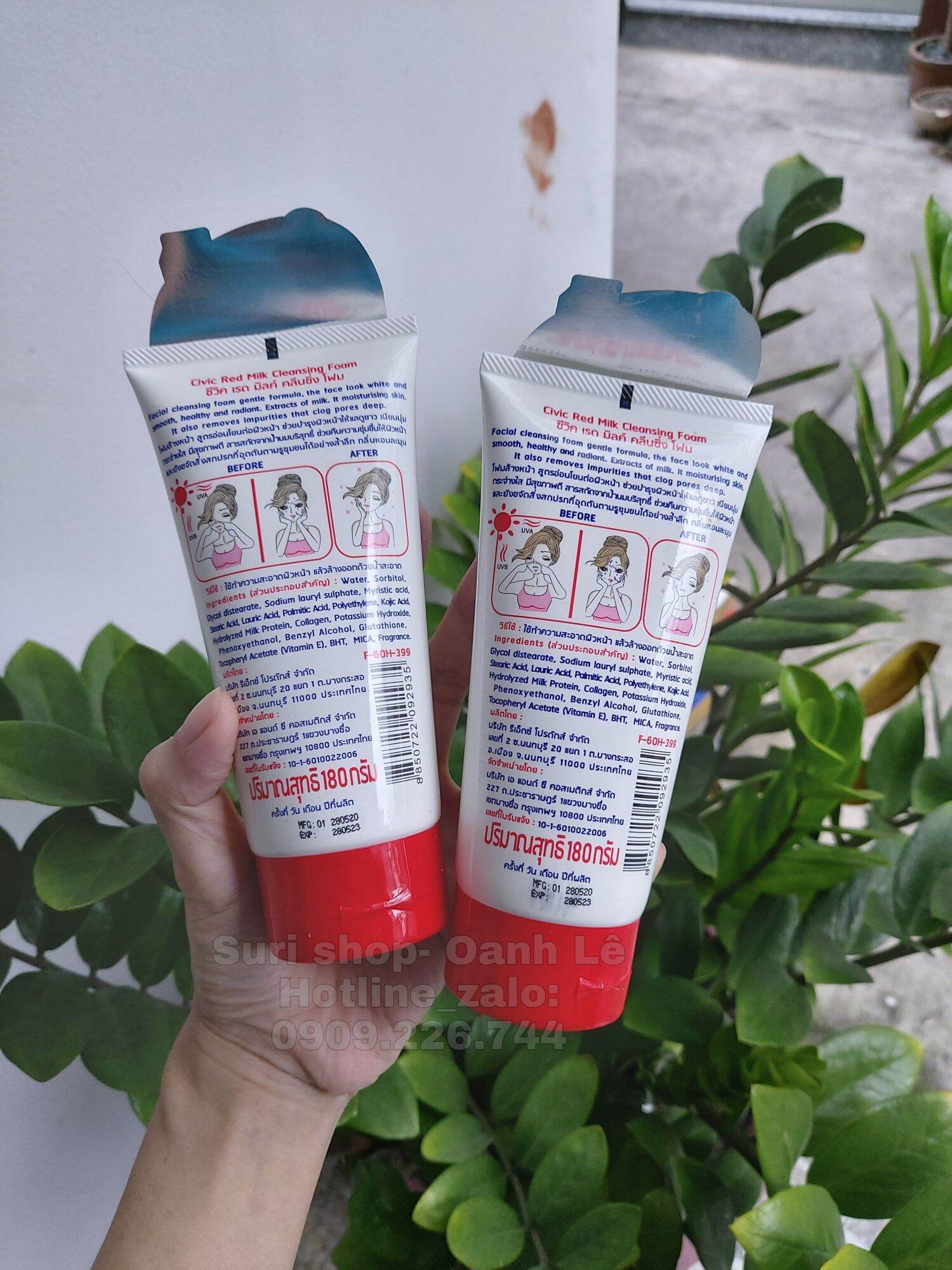 Sữa rửa mặt Reb Milk Thái Lan 180gr (trắng da,ngừa mụn)