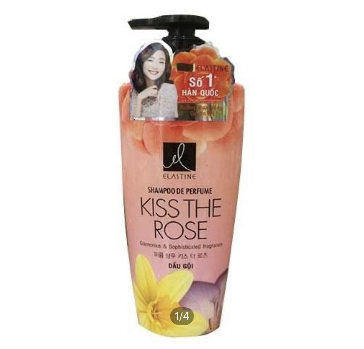 Dầu gội dưỡng tóc hương nước hoa Double Rich Elastine KISS THE ROSE 600ml