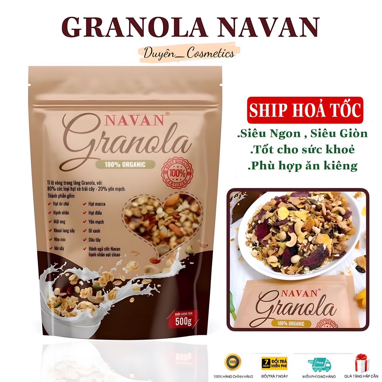 ngũ cốc nguyên hạt granola navan Chính Hãng