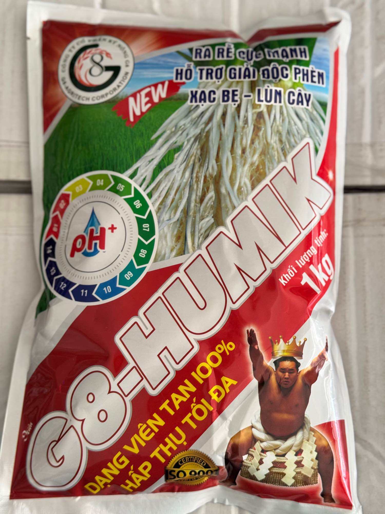 HUMIC DẠNG HỮU CƠ - G8 SUMO - BỔ SUNG PH 1KG - DẠNG VIÊN TAN 100%