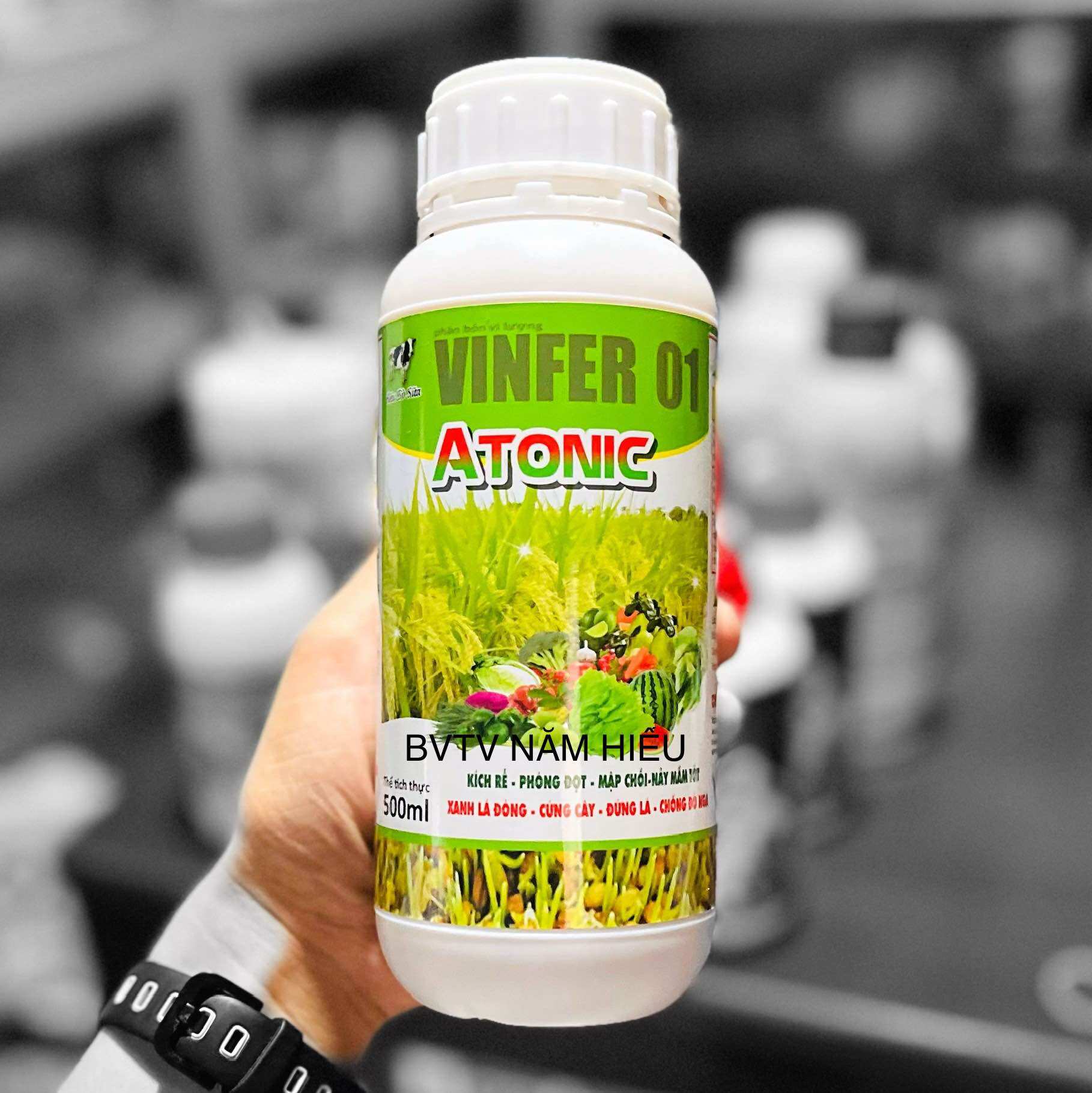 ATONIC 2024 - VINFER 1 Chai 500ml dưỡng đọt cây hoa kiểng, cây ăn trái - Phân bón lá Kích rễ, Phóng đọt, mập chồi, Xanh lá