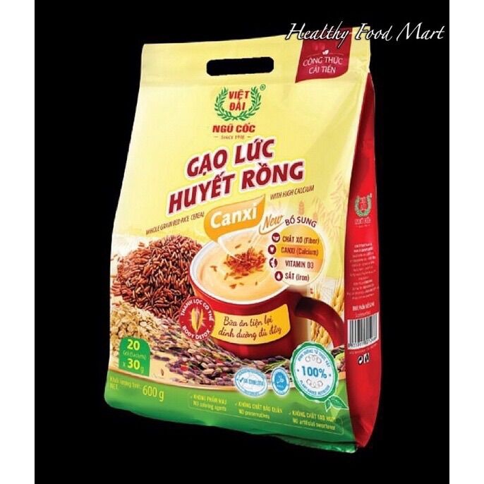 Ngũ cốc gạo lứt huyết rồng canxi việt đài 600gr
