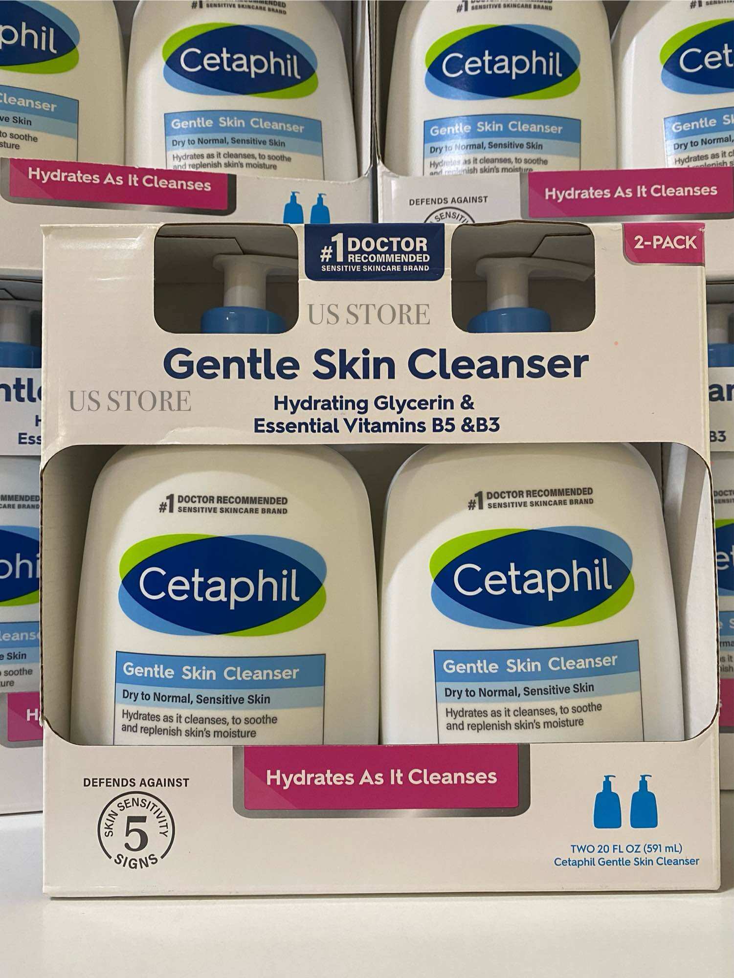 [ĐỌC KỸ MÔ TẢ - MẪU MỚI SET 2 CHAI 591ml] Sữa rửa mặt Cetaphil bản Mỹ