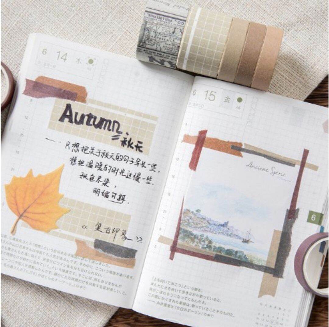 [HCM]WASHI TAPE HỘP 10 CUỘN
