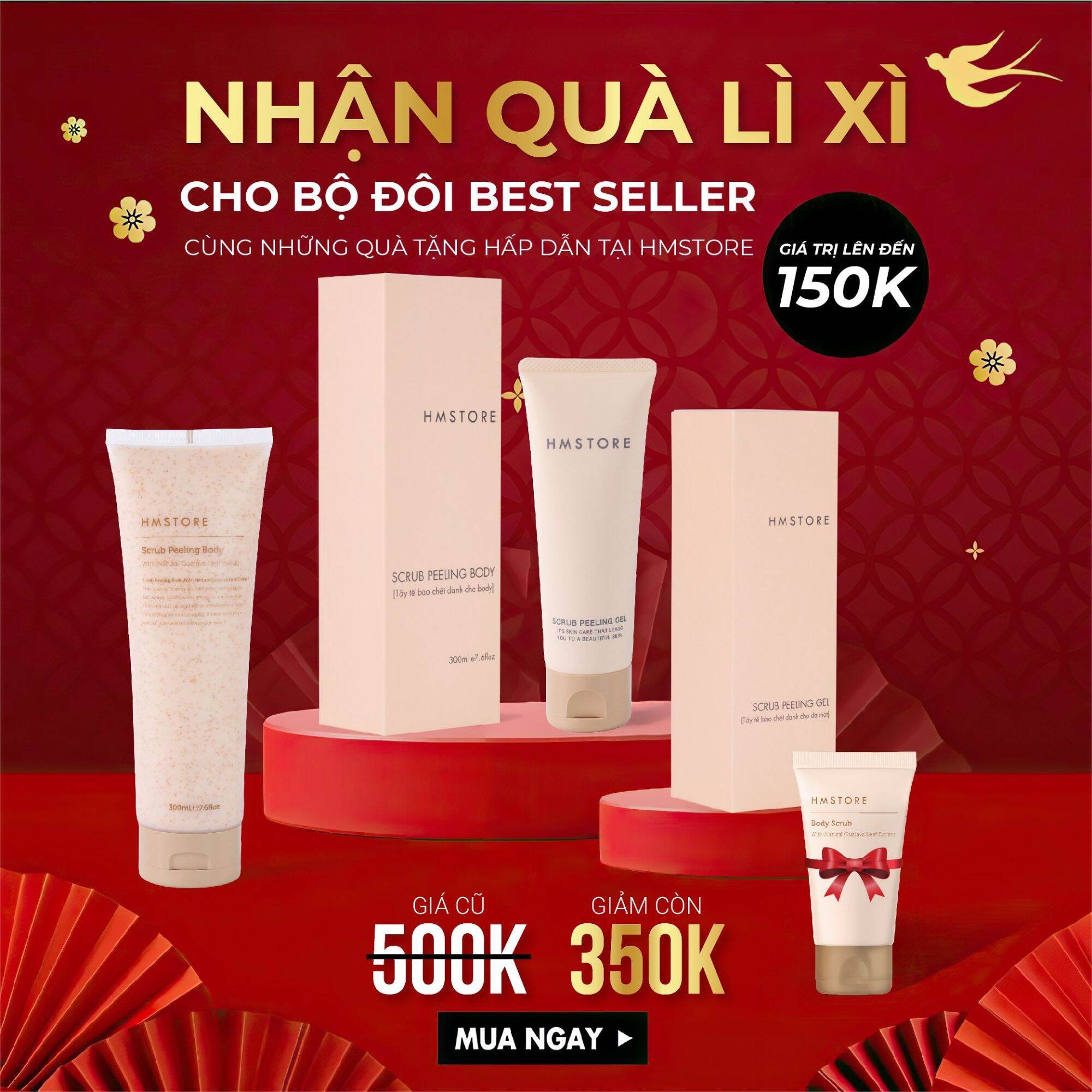 TẨY TẾ BÀO CHẾT HM STORE ( Nguồn gốc từ thiên nhiên, loại bỏ đi da chết, bụi bẩn, giúp da sáng lên và hấp thụ dưỡng chất tốt hơn)
