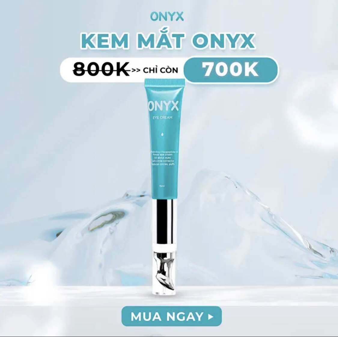 Kem mắt ONYX Bảo Thy giúp dưỡng ẩm làm sáng da vùng mắt,giảm thâm quầng,giảm nếp nhăn bọng mắt và ngăn ngừa lão hoá da vùng mắt