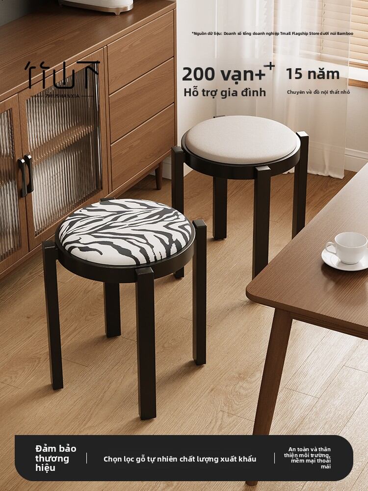 ZHUSHANXIA | Ghế Ăn Kiểu Mid-century Đệm Mềm Ghế Tròn