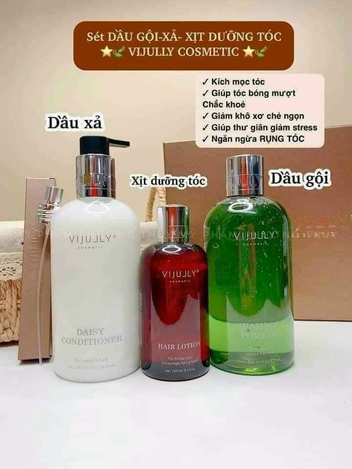COMBO DẦU GỘI XẢ XỊT BƯỞI VIJULLY (chăm sóc tóc chính hãng 100%)
