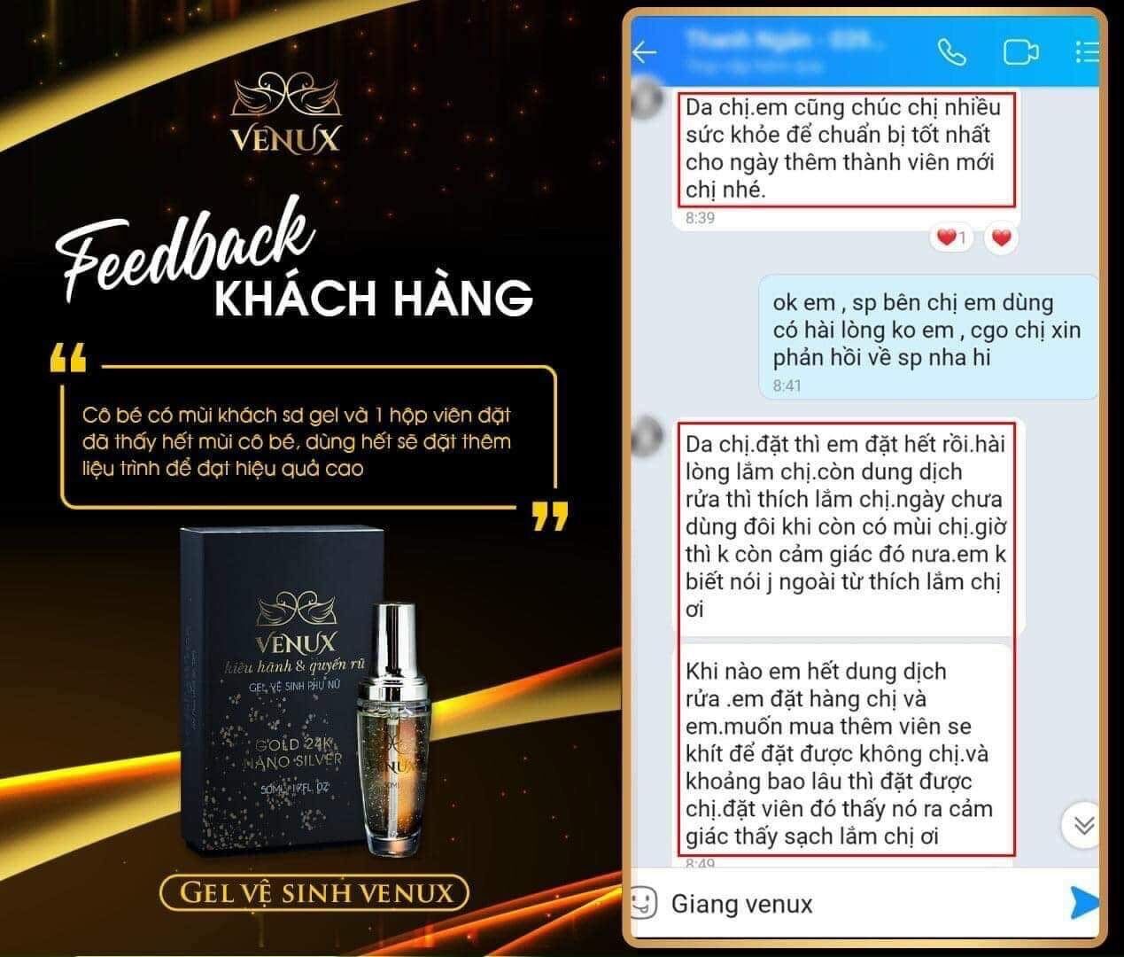 Gel Vệ sinh tinh chất Vàng VENUX - lựa chọn số 1