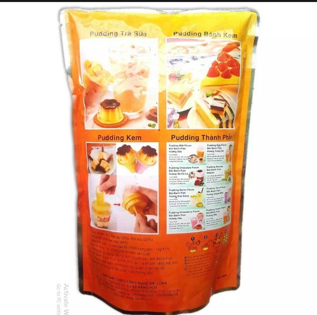 [CHIẾT LẺ 100G] BỘT PUDDING HÀNG HUY VỊ SOCOLA, TRỨNG (thạch, topping, flan, rau câu..)
