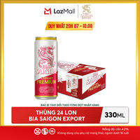 Nồng Độ Cồn 4.8% - Thùng 24 Lon Bia Sài Gòn Export Premium 330ml