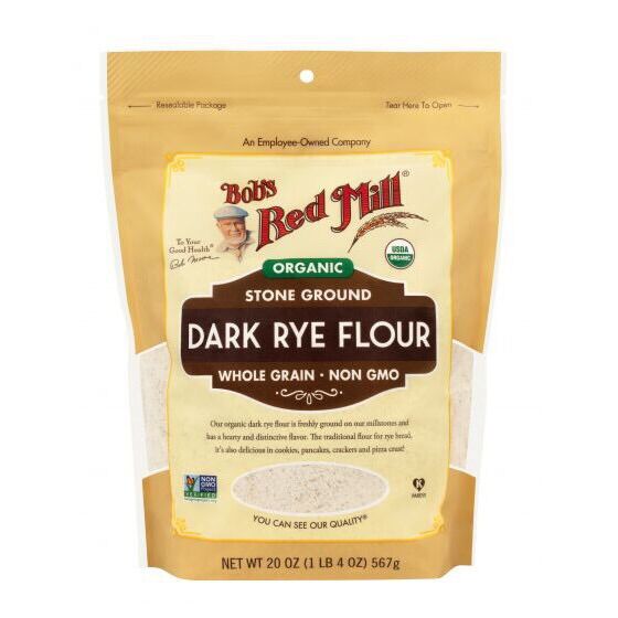 [Date 7/ 2023] Bột lúa mạch đen nguyên cám hữu cơ Bob's Red Mill - Dark Rye Flour 567g