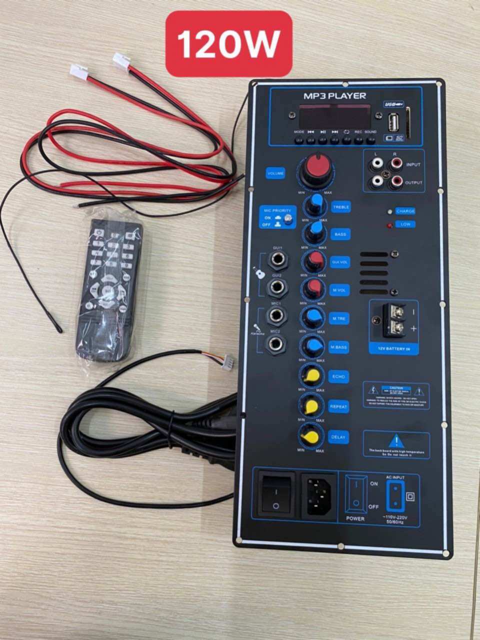 Mạch loa kéo 120w chuyên bass 40 có repeat