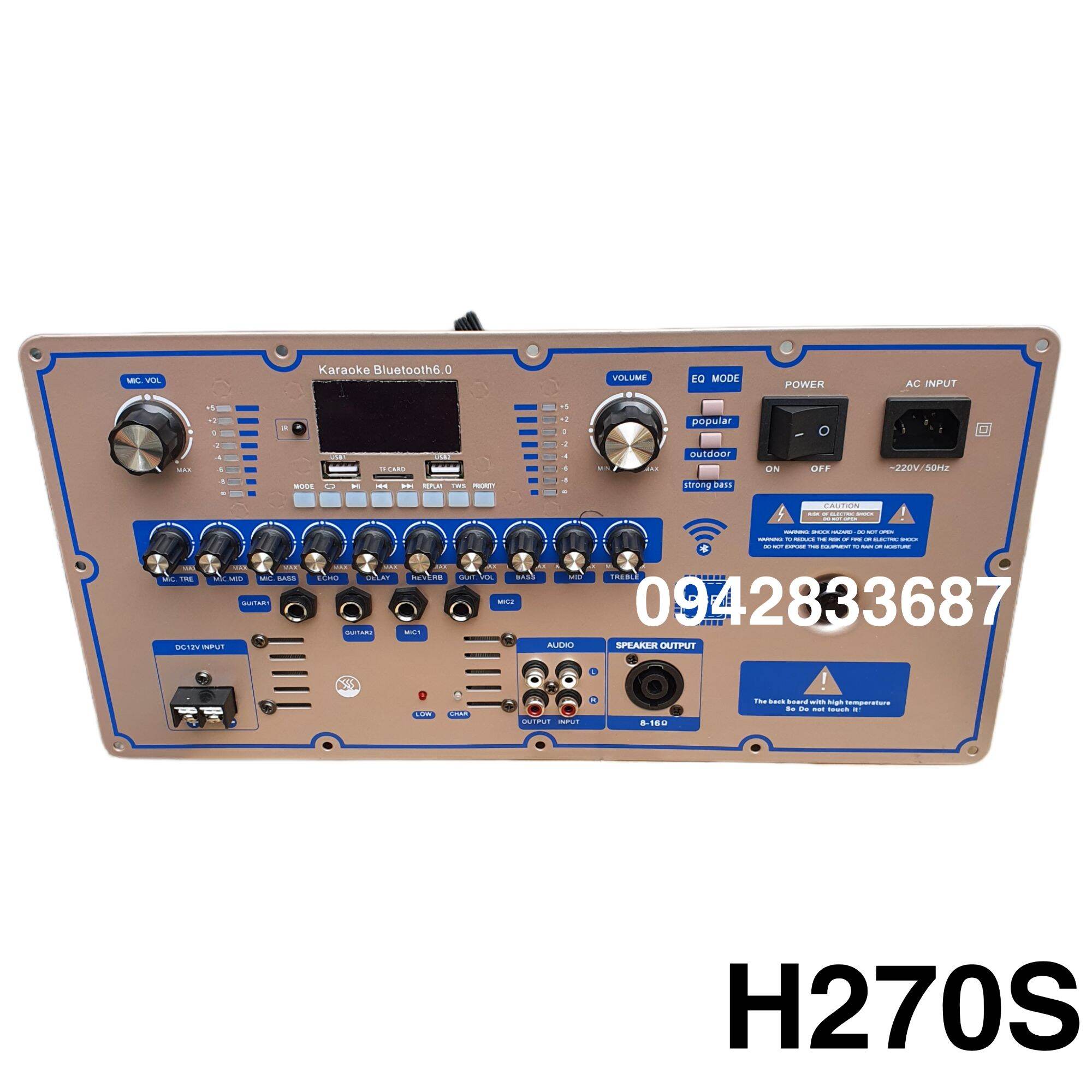 Mạch loa kéo h270s phiên bản nâng cấp irs2093 có led