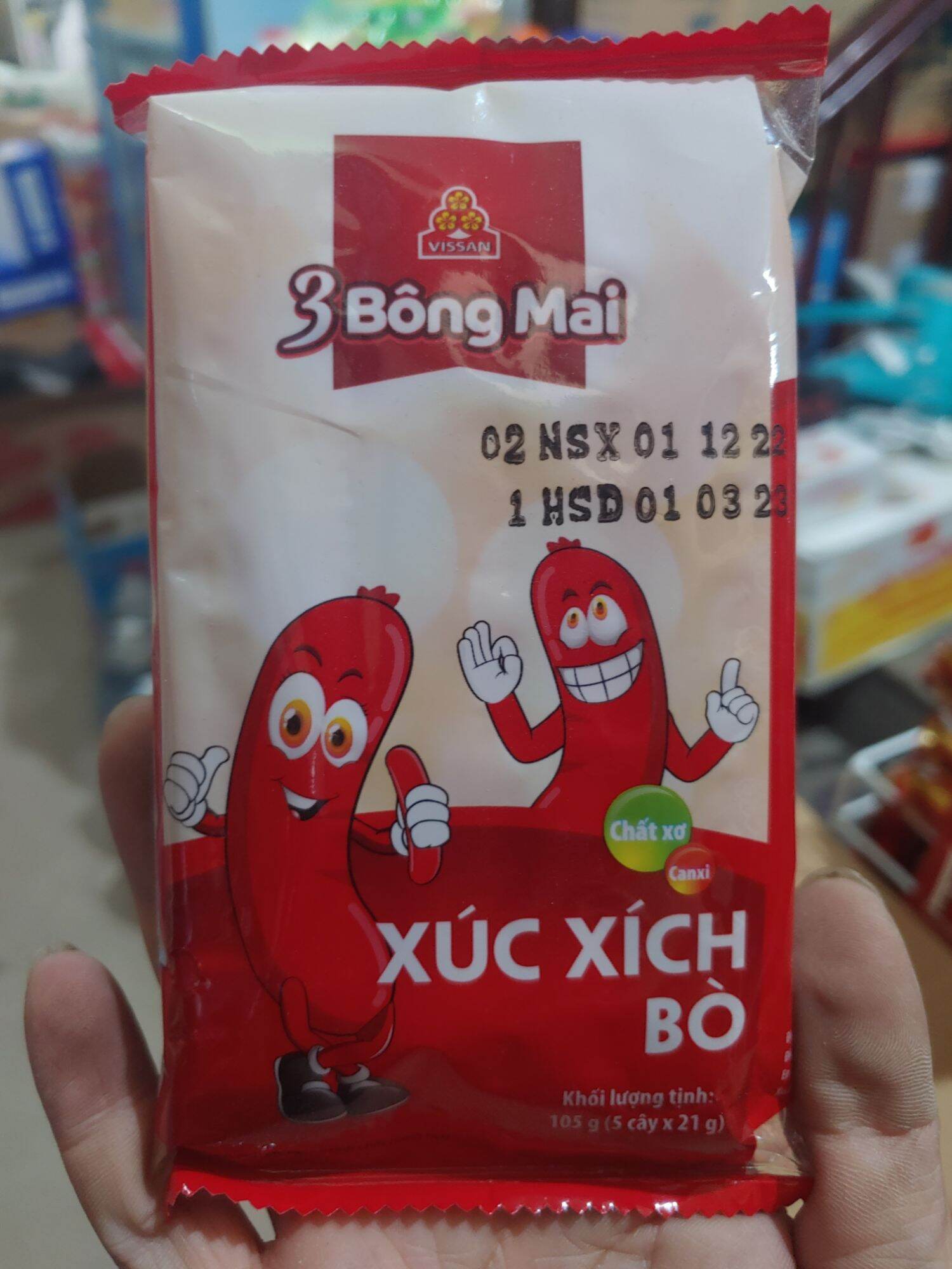 Xúc xích bông mai heo/bò gói 105g