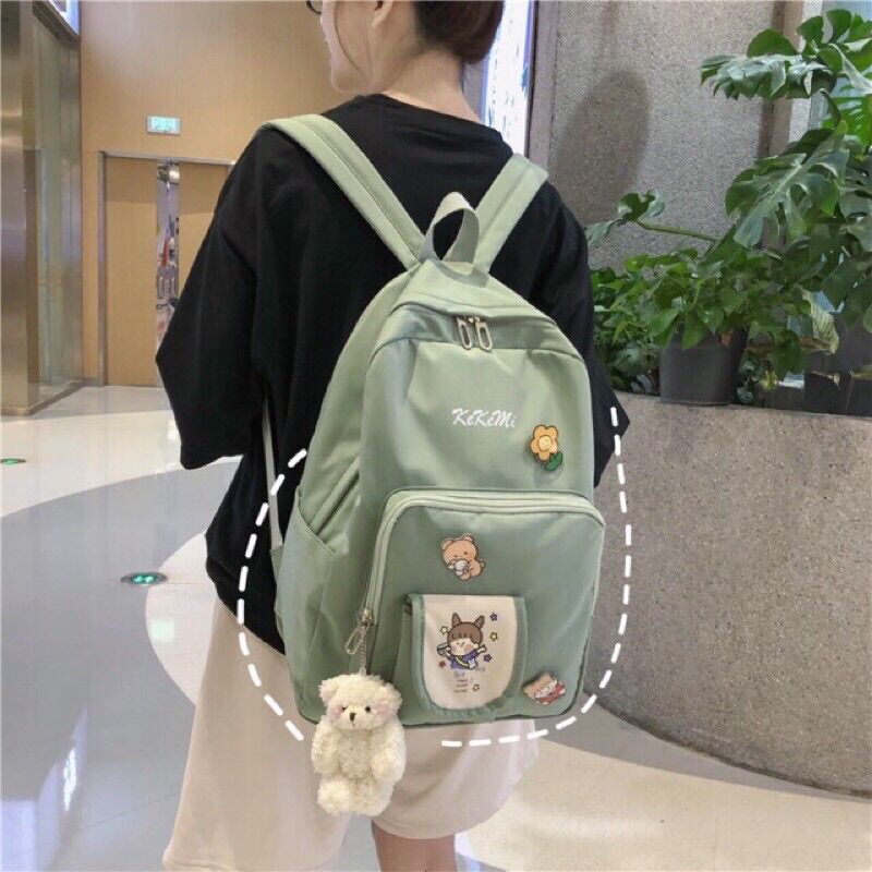 (tặng sticker) Balo thời trang đi học KeKeMi chống nước
