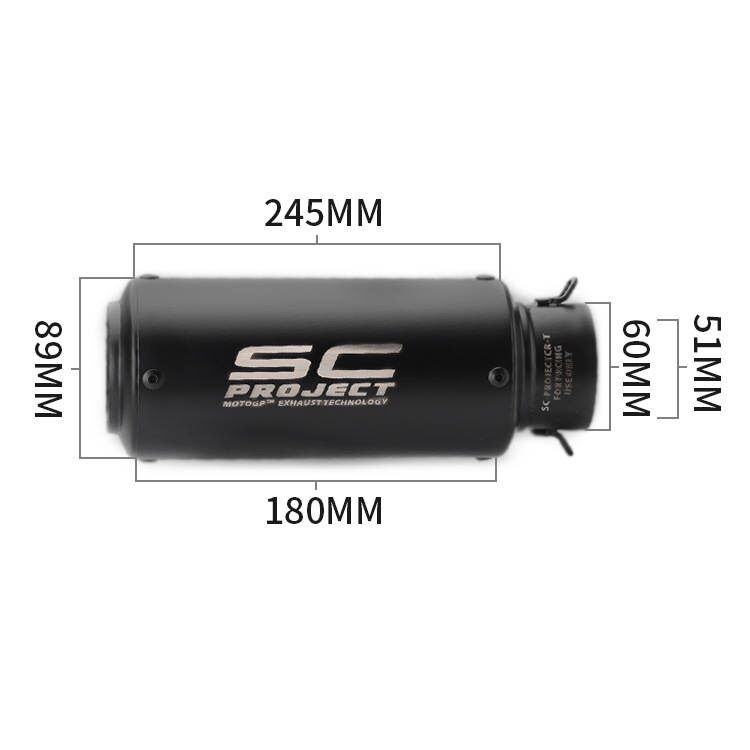 PÔ SC đen thể thao nhập khẩu Miệng 51mm