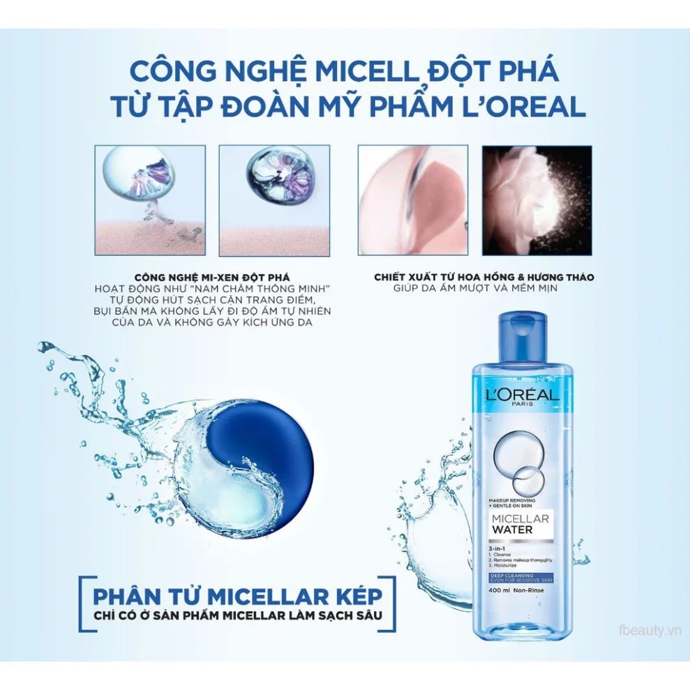 COMBO 5 chai nước tẩy trang LOREAL 90ml